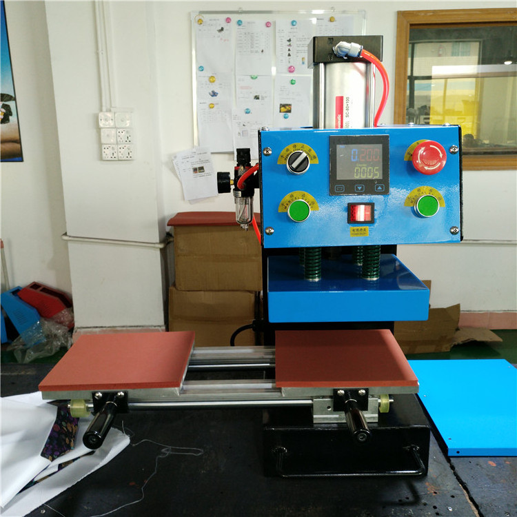 CE certificated MINI pneumatic heat press machine logo leather embossed label printing machine