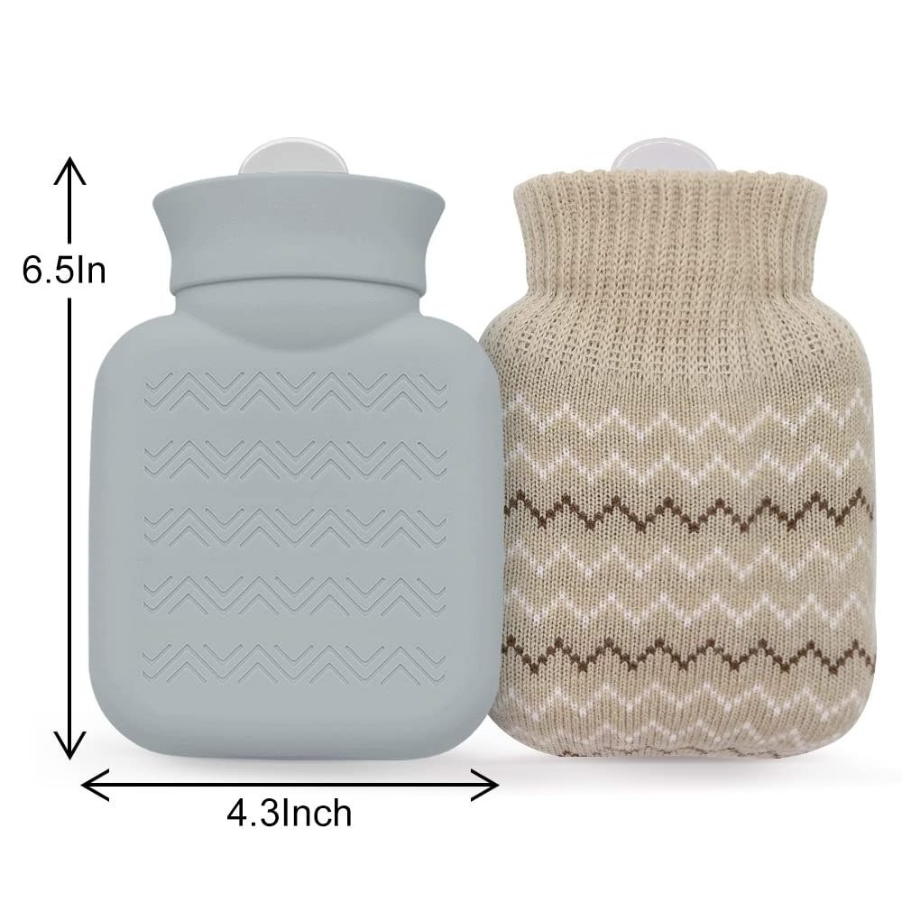 Wholesale Reusable Microwave Safe Silicone Mini Hot Water Bag Bottle With Plush Cover Eco-Friendly Cute Hand Warmer Bag Durable