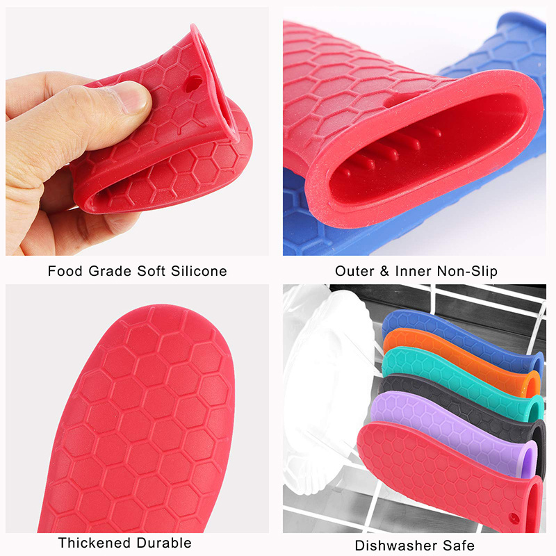 Heat Protecting Non Slip Silicone Handle for Lodge Cast Iron Skillets Silicone Hot Handle for Skillets Pot