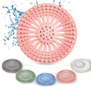 Round Kitchen Sink Strainer Bathroom Shower Bath Stopper Drain Cover Hair Trap Soft Rubber Drain Hair Catcher