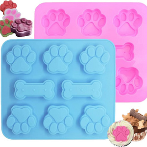 Ice Cubes Chocolate Molds Silicone Molds Puppy Dog Paw Baking Chocolate Dog Bone Silicone Dog Treat Molds