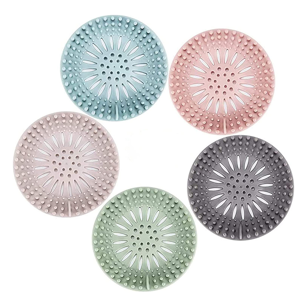 Round Kitchen Sink Strainer Bathroom Shower Bath Stopper Drain Cover Hair Trap Soft Rubber Drain Hair Catcher