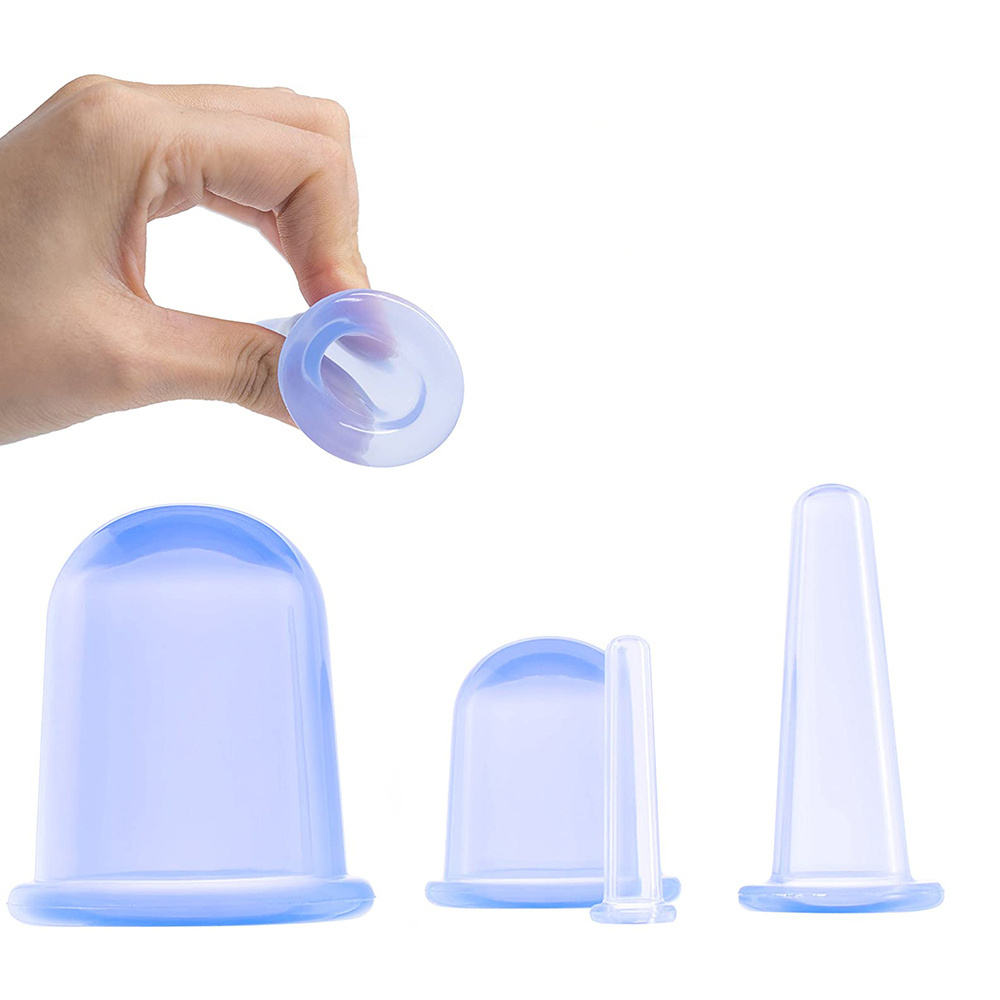 Customizable Logo Transparent Mini Body Therapy Silicone Face Eyes Vacuum Cupping Set