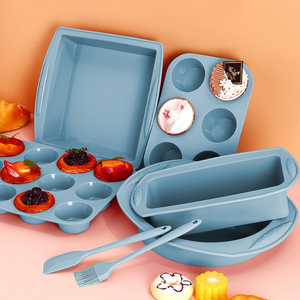 Nonstick Silicone Baking Set Oven Safe Heat Resistant Cake Pan and Cookie Cake Molds Tray for Muffin and Cake Tools