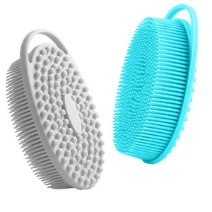 Wholesale Exfoliating Silicone Body Scalp Face Buffer Premium Scrub Brush Silicone Body Scrubber Bath Brush