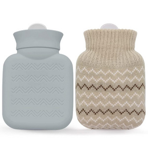 Wholesale Reusable Microwave Safe Silicone Mini Hot Water Bag Bottle With Plush Cover Eco-Friendly Cute Hand Warmer Bag Durable