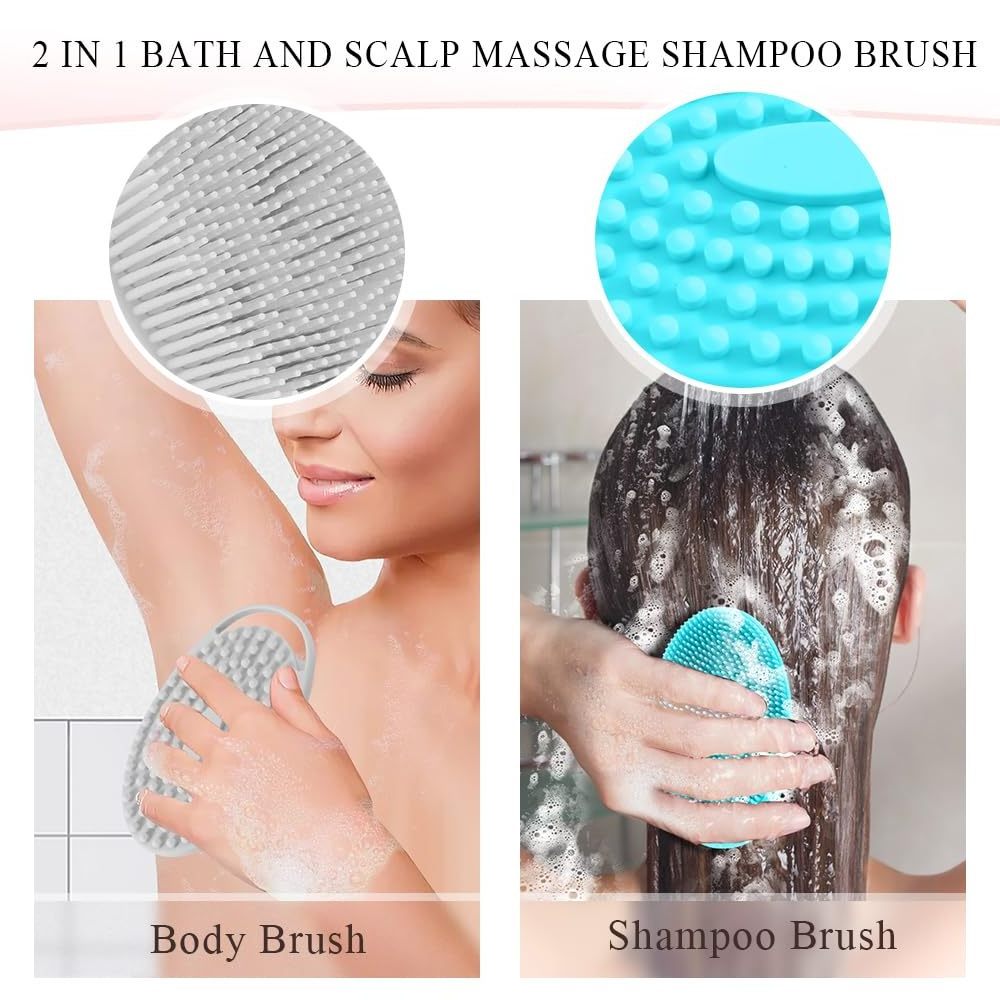 Wholesale Exfoliating Silicone Body Scalp Face Buffer Premium Scrub Brush Silicone Body Scrubber Bath Brush