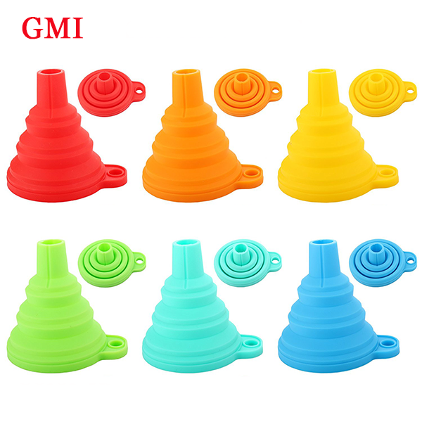 BPA-free Silicone foldable collapsible oil funnel