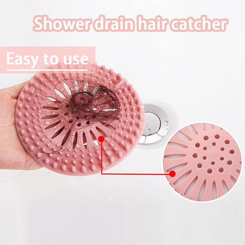 Wholesale Hair Catcher Shower Drain Covers Protector Silicone Hair Stopper Shower Drain Covers for Bathroom Bathtub Kitchen