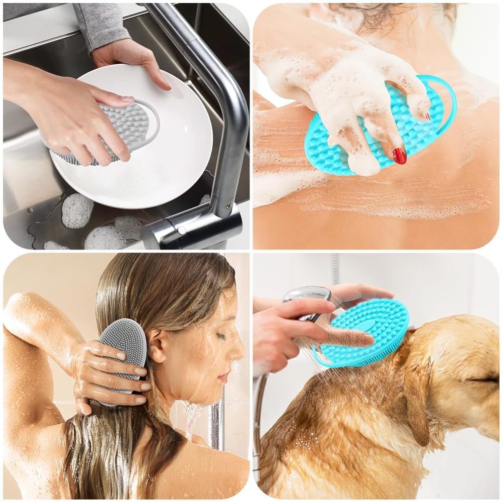 Wholesale Exfoliating Silicone Body Scalp Face Buffer Premium Scrub Brush Silicone Body Scrubber Bath Brush