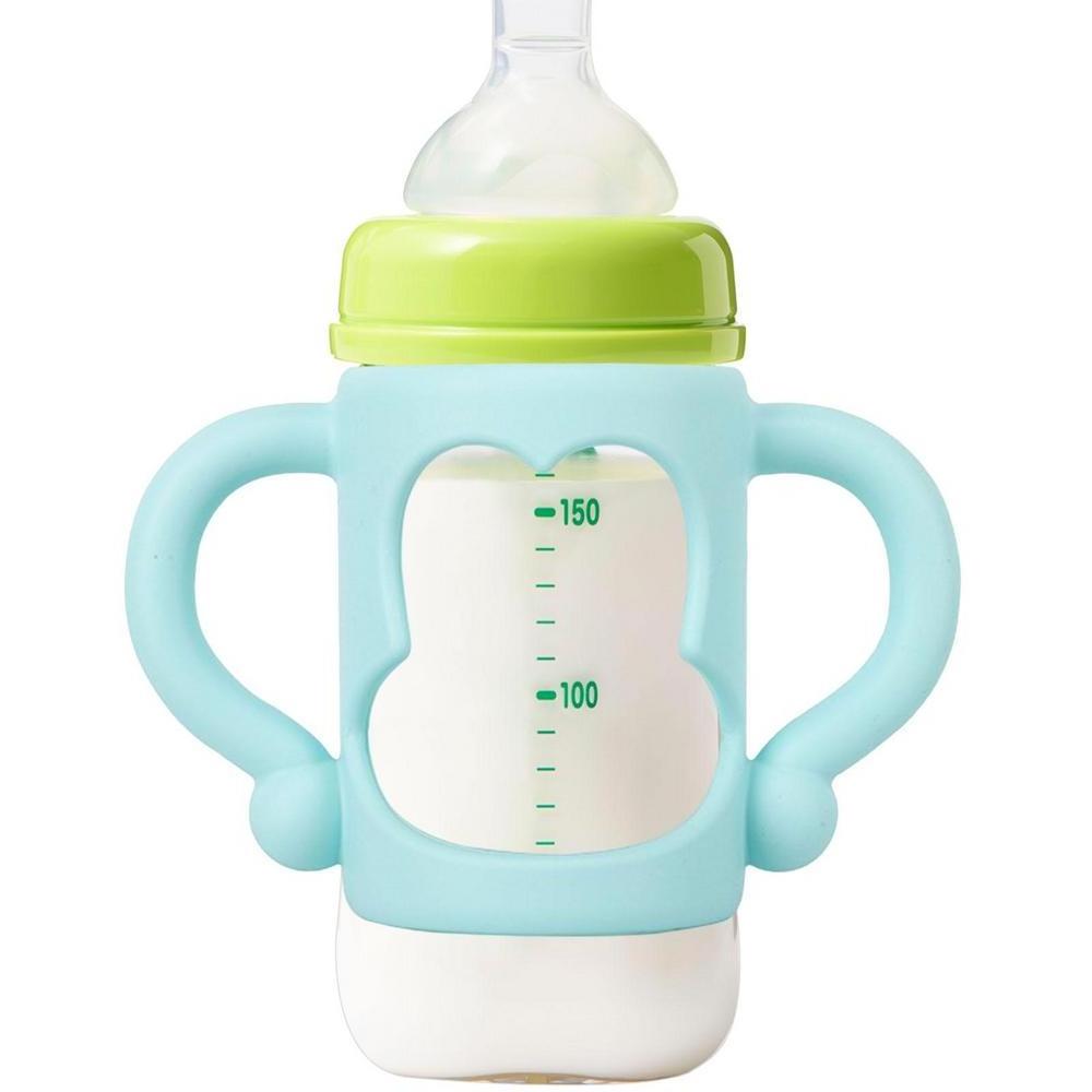 BPA Free Wide Neck Baby Feeding Bottle Handle Grip Bottle Holder Silicone Baby Bottle Handles