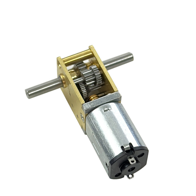 Gearbox Mini Dc Reduction Motor With 90 Degree Double - Shaft And Turbine Worm Gear