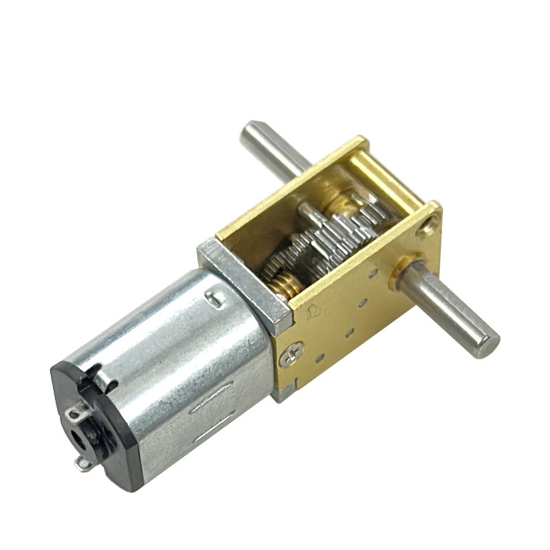 Gearbox Mini Dc Reduction Motor With 90 Degree Double - Shaft And Turbine Worm Gear