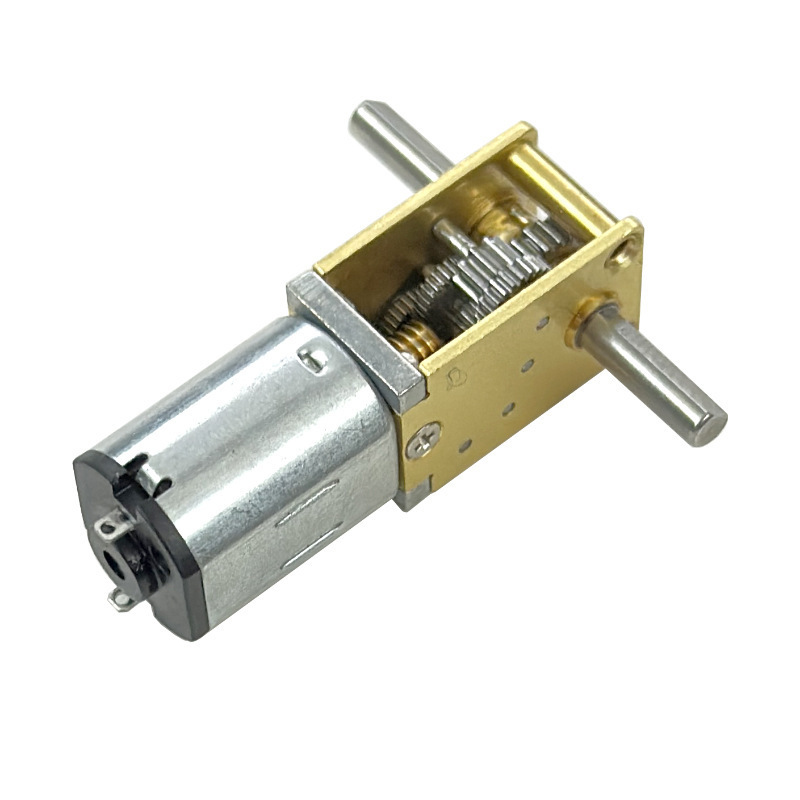 Gearbox Mini Dc Reduction Motor With 90 Degree Double - Shaft And Turbine Worm Gear