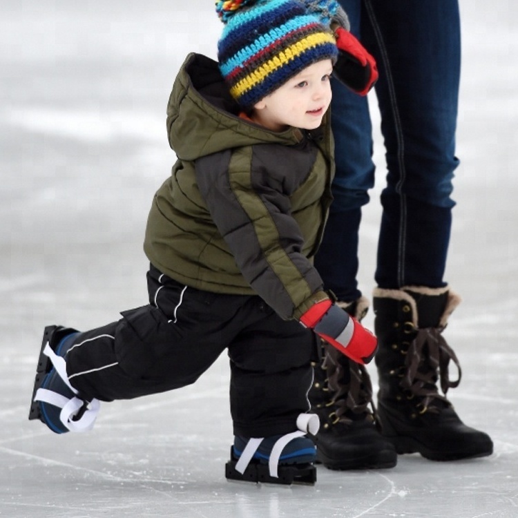 Double blade Plastic Adjustable ice bob skate shoe