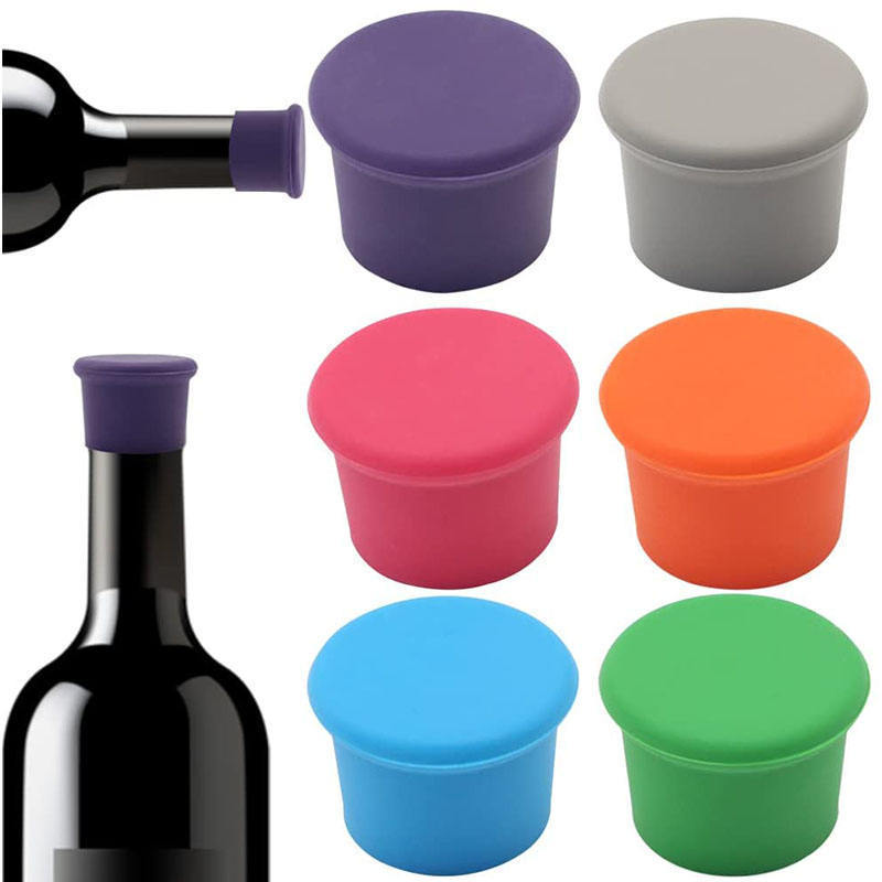 Reusable Airtight seal on Wine Bottles Silicone Wine Bottle Caps Drink Saver Sealer Cover Plug Wine Stopper