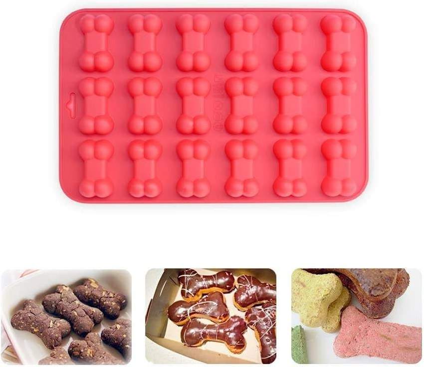 Silicone Molds Puppy Dog Paw and Dog Bone Silicone Dog Treat Molds for Chocolate Candy Cupcake