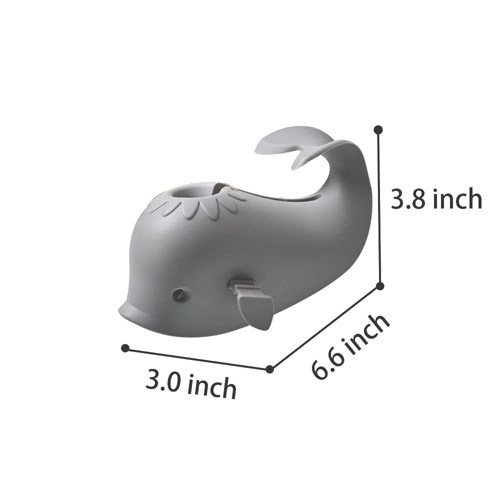 Soft Cute Whale Silicone Bath Spout Cover Bath Faucet Cover for Kids Silicone Baby Bathtub Faucet Cover