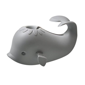 Soft Cute Whale Silicone Bath Spout Cover Bath Faucet Cover for Kids Silicone Baby Bathtub Faucet Cover