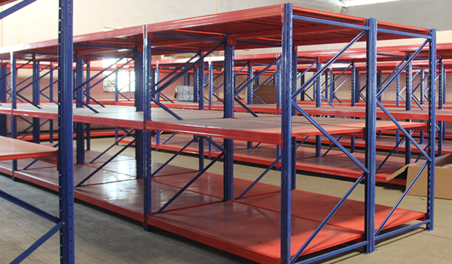 Custom Heavy Duty Shelving 300 Kg layer Garage 4 Tier Warehouse Storage Metal Stacking Shelf Rack Unit for Warehouse