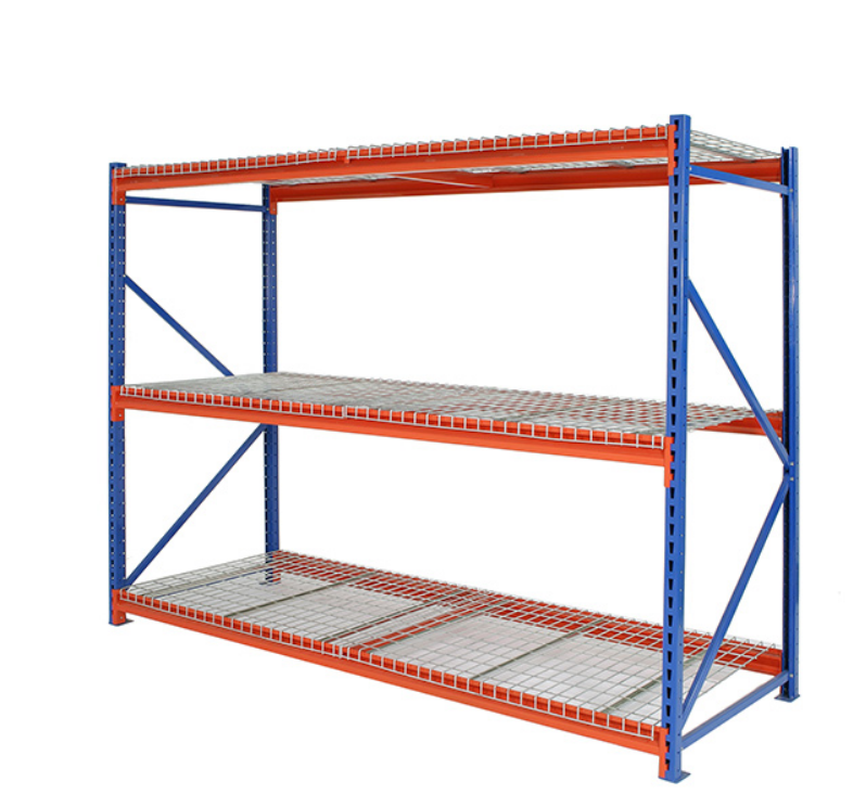 High Bay Shelving Rack Industrial Shelves Narrow Aisle Heavy Duty Racking Warehouse Storage Selective Pallet Racking with Mesh