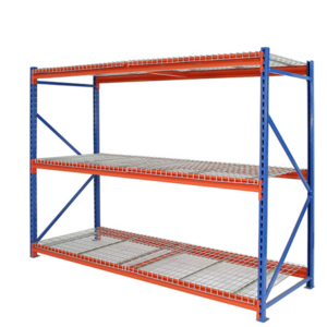 High Bay Shelving Rack Industrial Shelves Narrow Aisle Heavy Duty Racking Warehouse Storage Selective Pallet Racking with Mesh