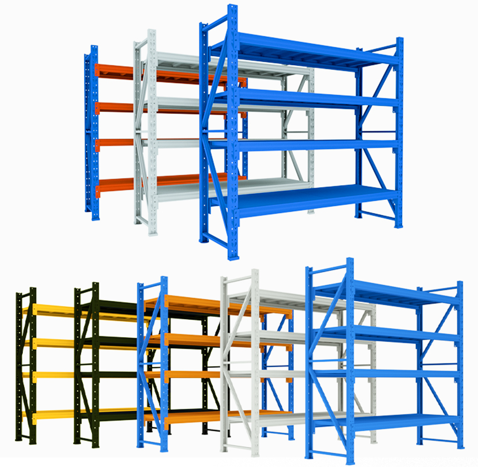 4-Lier Adjustable Storage Warehouse Rack Metal Vertical Racks