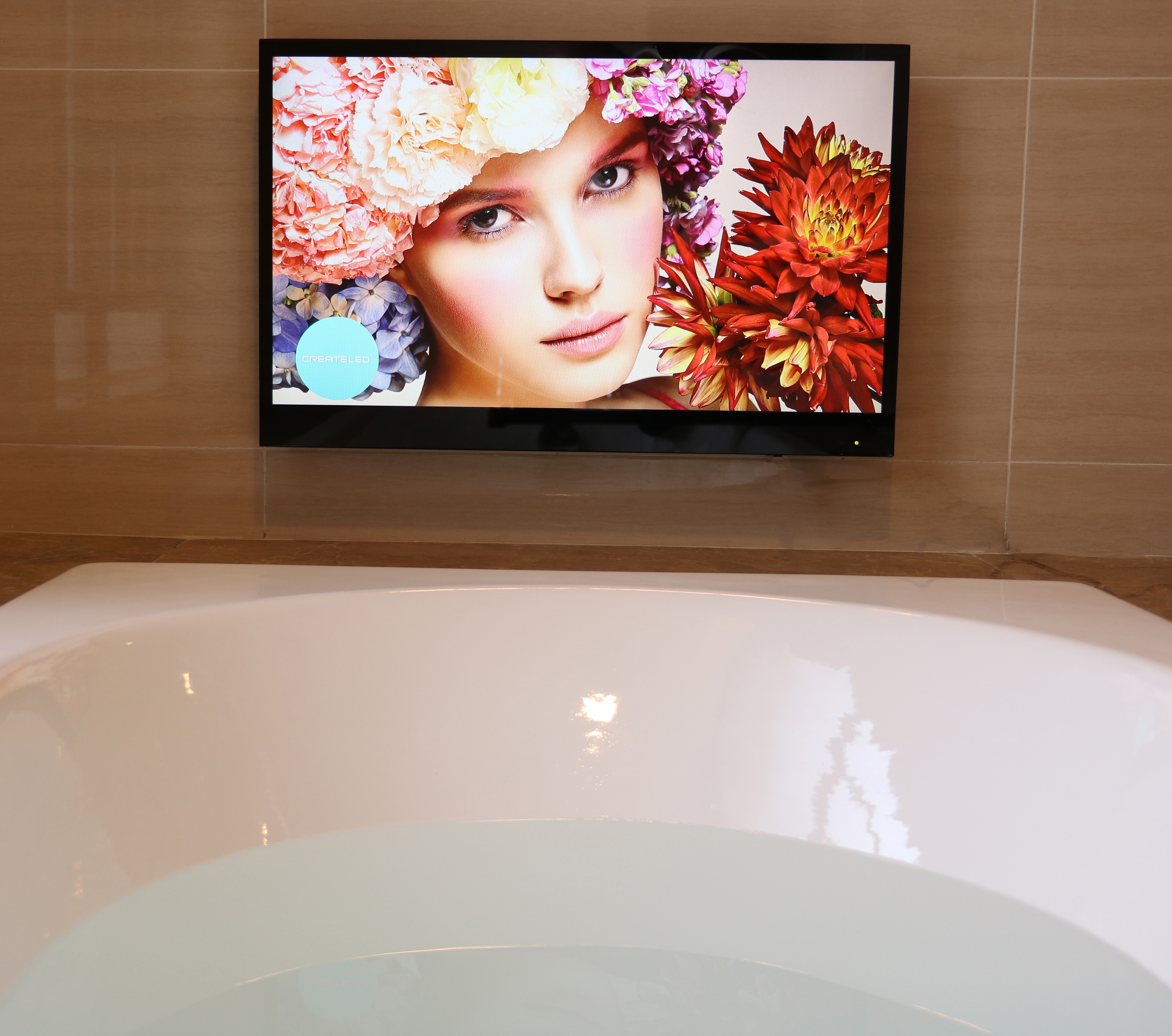 22 inch Android 11 Waterproof Mirror Bathroom TV with Touch Screen