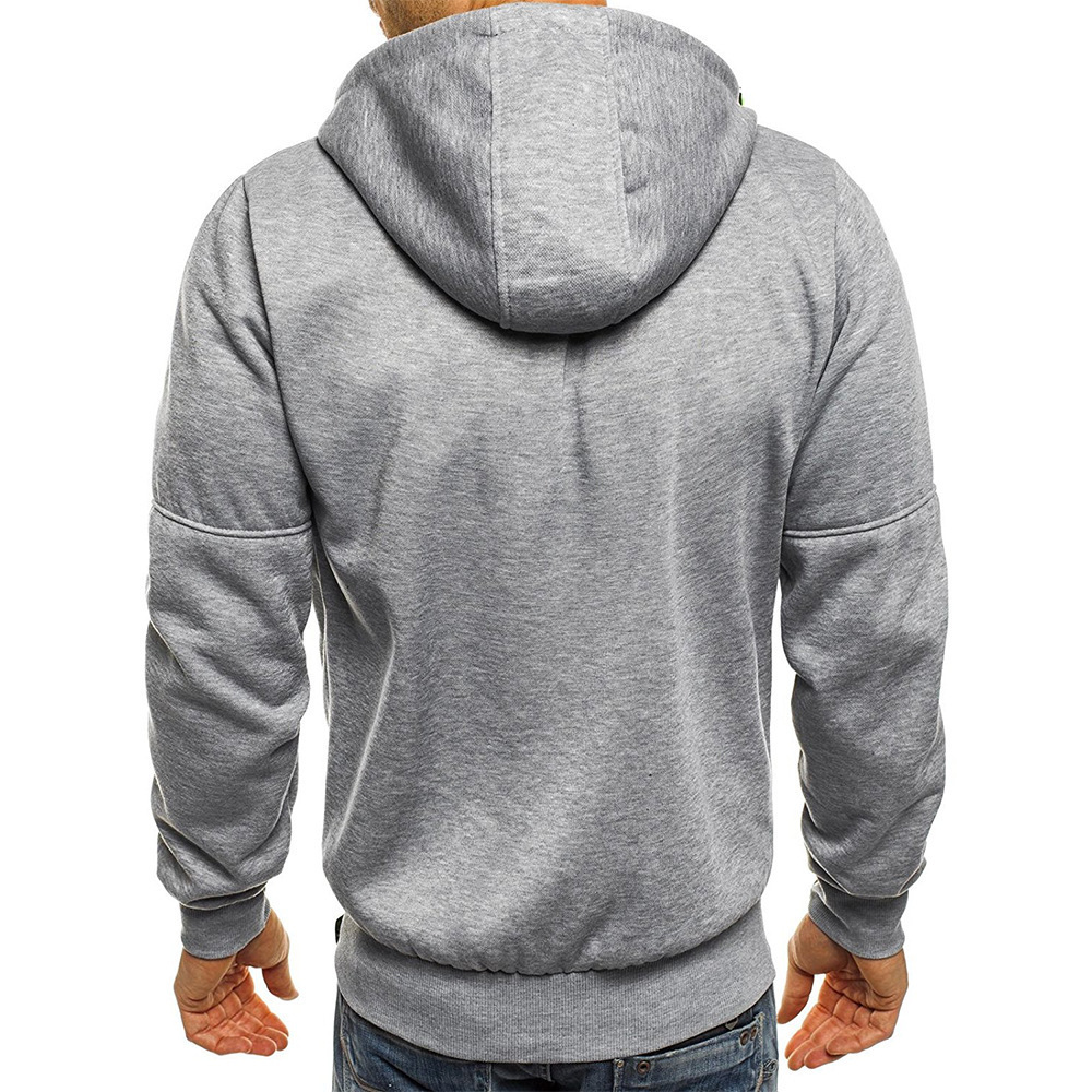 Thin Fleece Hooded Sweatshirts With Zipper Pockets Gym Zip Up Sports Blank Sublimation Fitness Hoodies Men