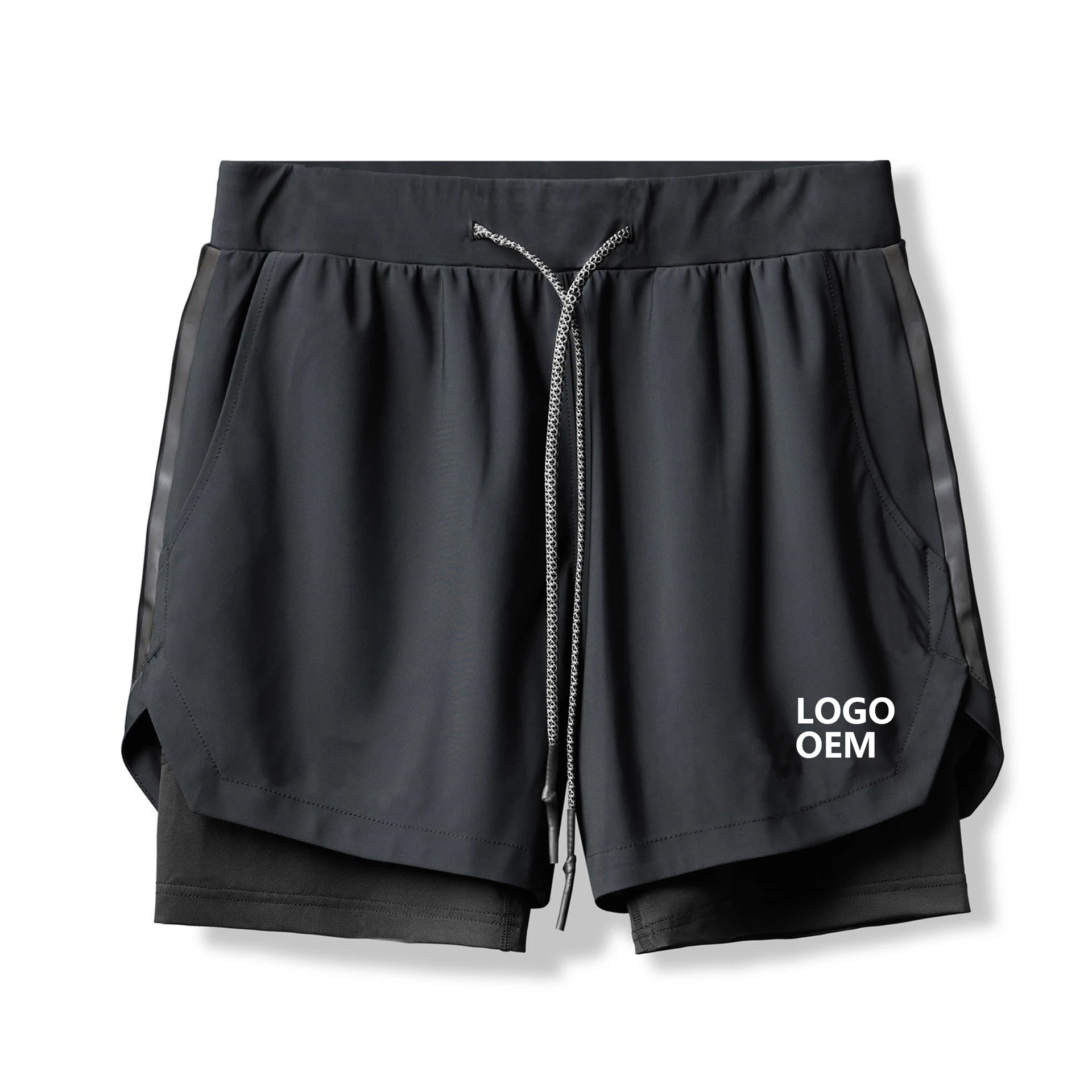 OEM Custom Logo Spandex Workout Gym Shorts Mens Summer Bulk Workout Clothing Men Casual Athletic Squat Fitness Shorts