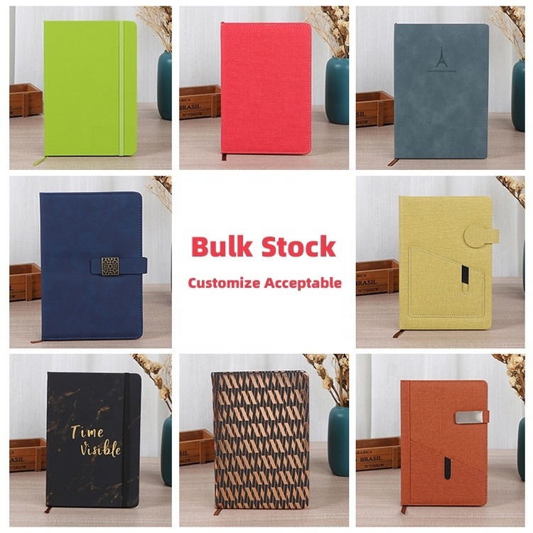 Wholesale Bulk Stock Cheap Price A5 Size Solid Color Business Notebook Journal Diary with Elastic Band