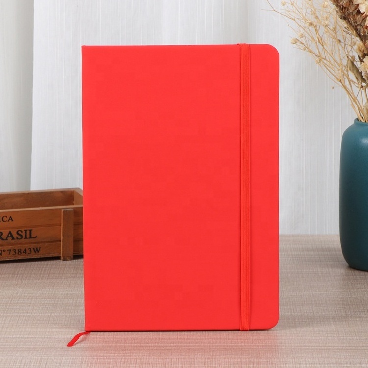 Wholesale Bulk Stock Cheap Price A5 Size Solid Color Business Notebook Journal Diary with Elastic Band