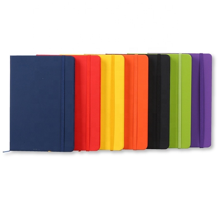 Wholesale Bulk Stock Cheap Price A5 Size Solid Color Business Notebook Journal Diary with Elastic Band