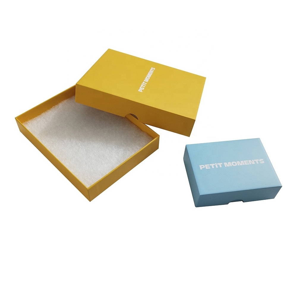 Low Moq Free Sample Quality Solid Color Rigid Cardboard Lid & Base Paper Gift Box Packaging for Cosmetics  Jewelry