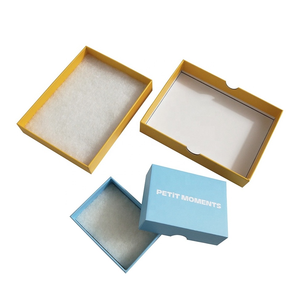 Low Moq Free Sample Quality Solid Color Rigid Cardboard Lid & Base Paper Gift Box Packaging for Cosmetics  Jewelry