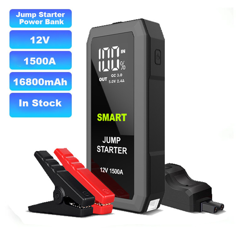 1500A Jump Starter Power Station With Lcd Display 16800mAh Jump Starter For Camping