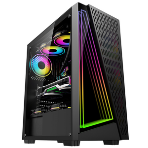 vertical SPCC tempered glass Micro ATX /ATX/ITX CASE gamer gaming computer pc cases & towers with RGB cooling cooler fan