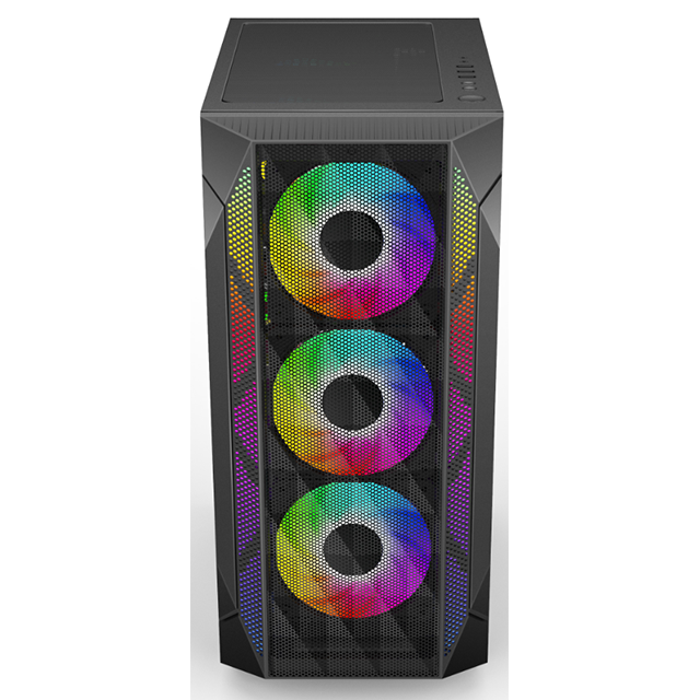 Hongyi Wind desktop towers rgb matx atx itx tempered glass Mesh front panel computer pc gaming gamer case micro atx pc cobinet