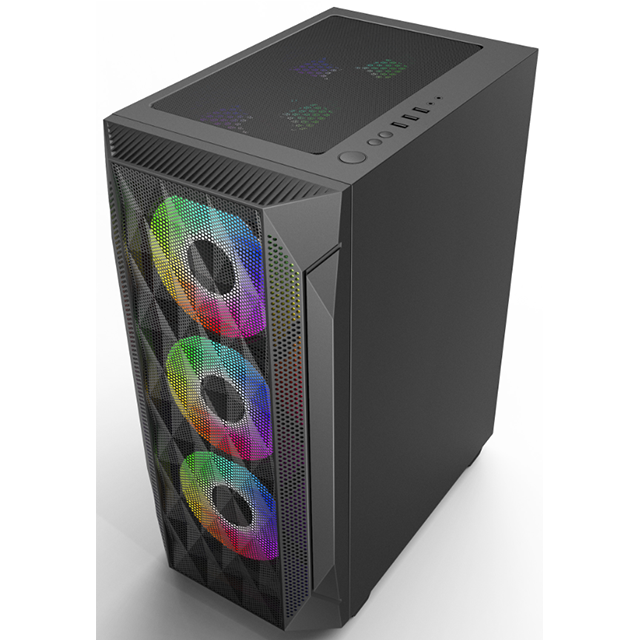 Hongyi Wind desktop towers rgb matx atx itx tempered glass Mesh front panel computer pc gaming gamer case micro atx pc cobinet