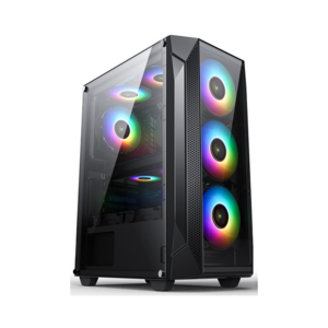 Special offer 0.5mm SPCC Tempered glass ATX/M-ATX/ITX computer case with 6 rgb fan Chassis size 330*200*445mm