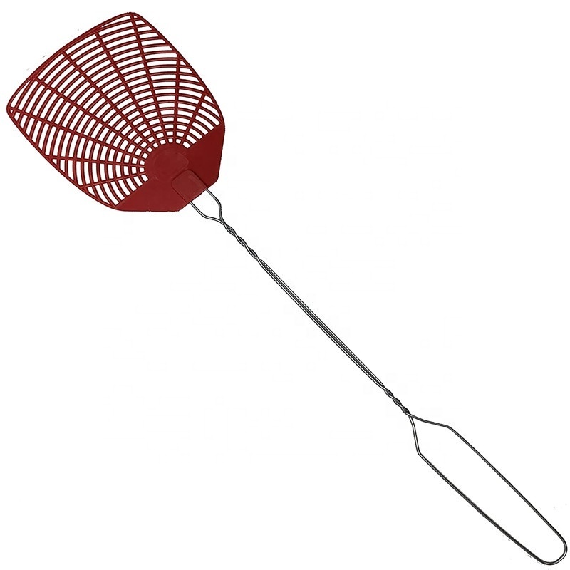 Long handle colorful metal wire plastic fly swatter