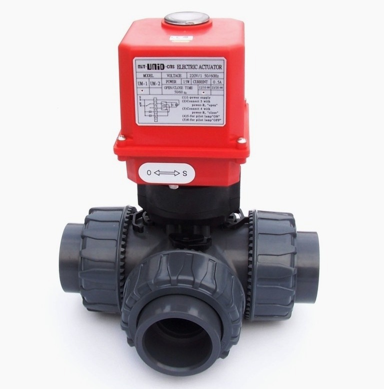 Electric Water Treatment Control 2 inch 4 inch Three-Way 110v 120V AC Motorized Ball Valve For Swimming Pool