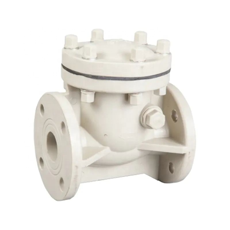 Plastic swing check valve for industrial PVC check valve Heat resistant corrosion resistant chemical Flange check valve