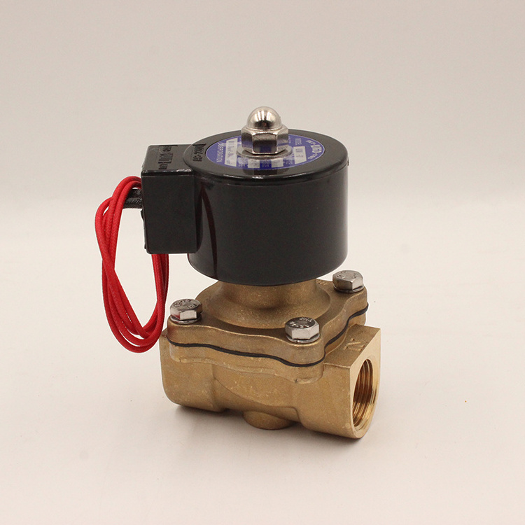 Custom stainless steel/brass 2-inch 12V 24V 220V water, oil, steam solenoid valves