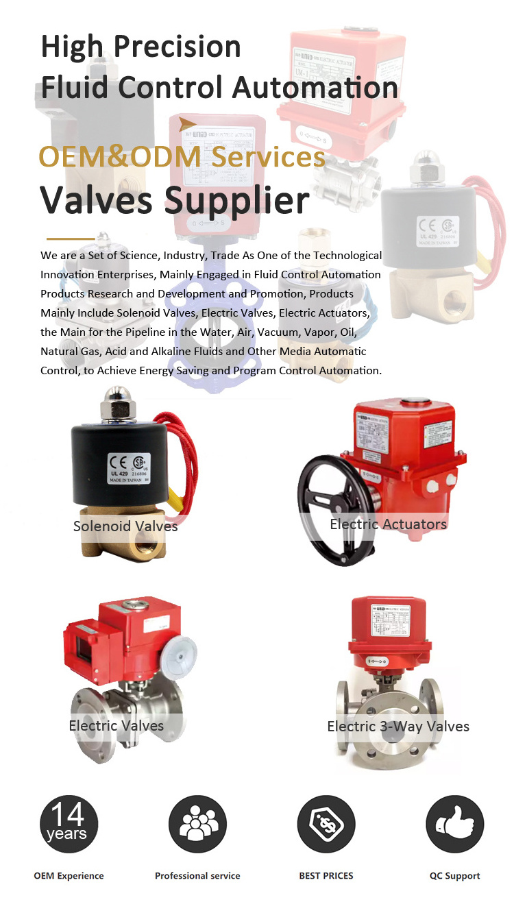 MIT-UNID-CNS 2 Way 3 way electric motor valve Stainless Steel Motorized Flow Control Valve  Electric Actuator Ball Valve