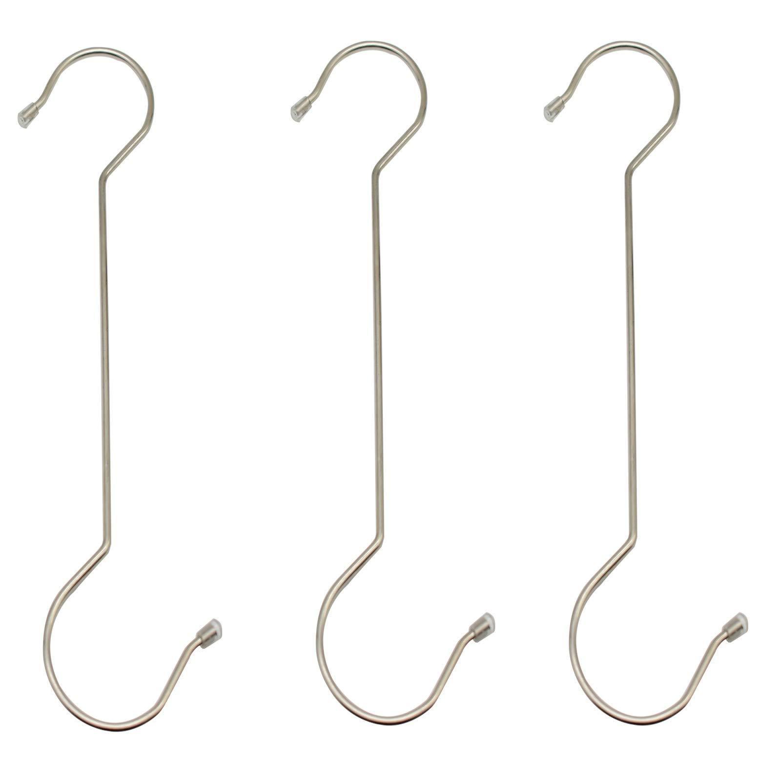 Extra Long 16 inch S Shaped Hooks Stainless Steel Large Size Silver Hanger for Bird Feeder Plant Hanger Tree Branch Hook