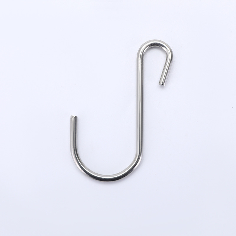 Heavy-Duty Stainless Steel S-Hook Hanger with Plain Finish Factory Direct Metal Hook