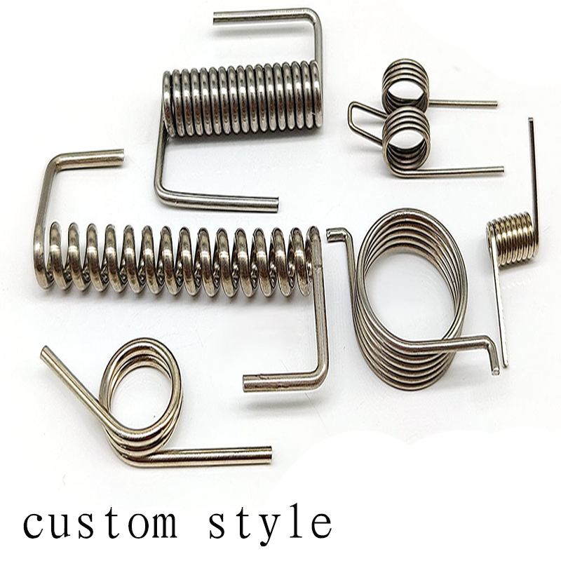 Custom machined stainless steel piano wire 6mm torsion spring for industrial appliance springs