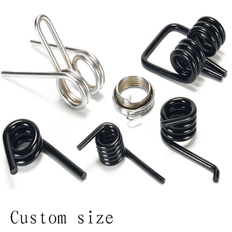 Custom machined stainless steel piano wire toy car spiral torsion spring