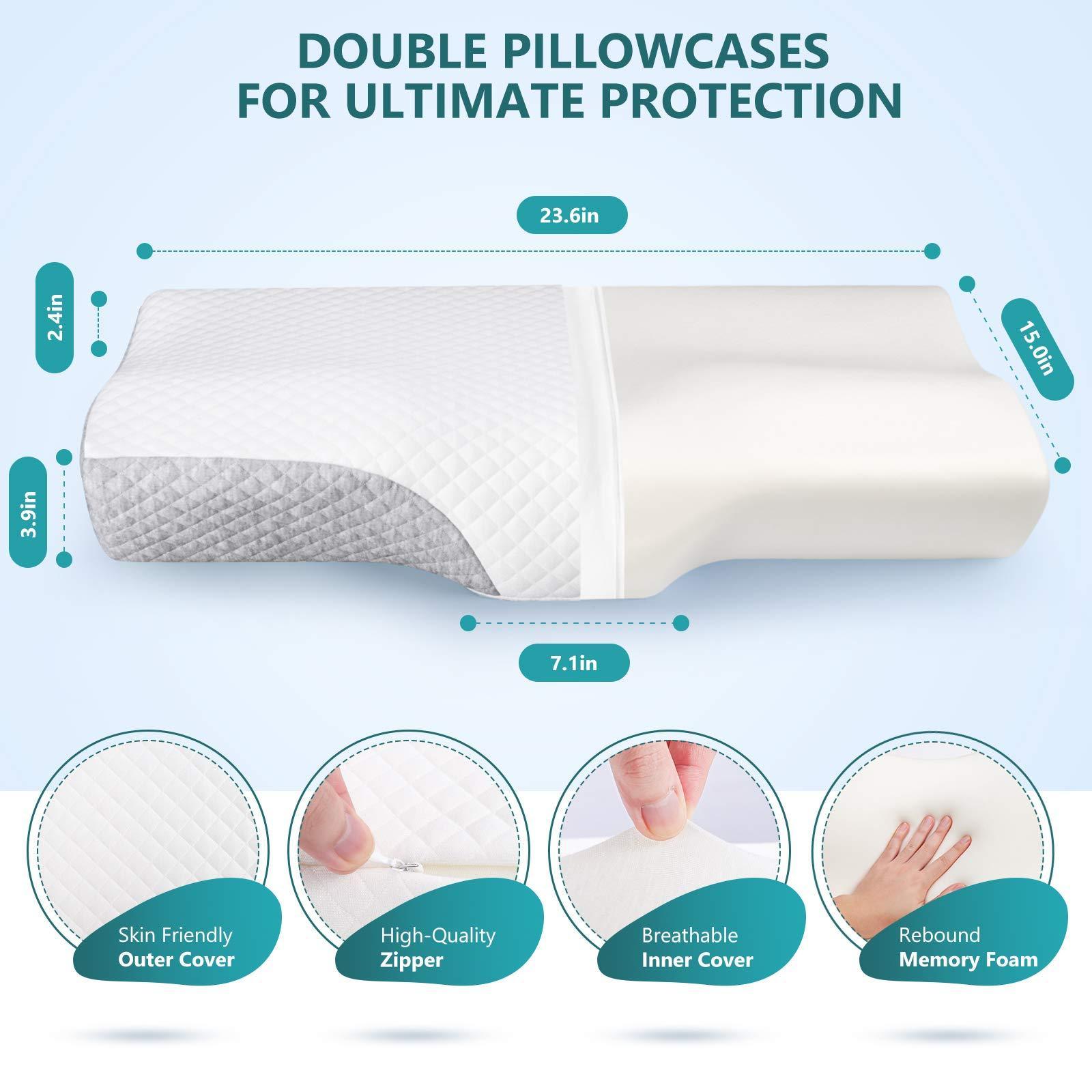 OEM Custom Memory Foam Pillow neck pillow contour memory foam pillow for neck pain relief for Neck Pain